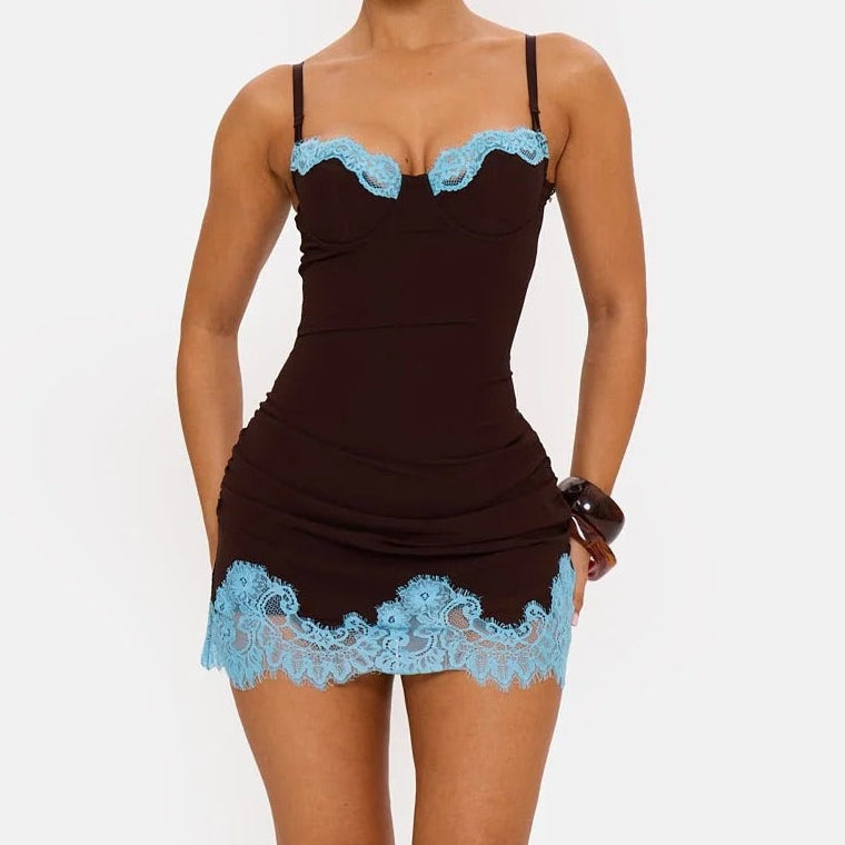 Chocolate colored bodycon mini dress